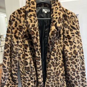 Macaron Animal Print Coat